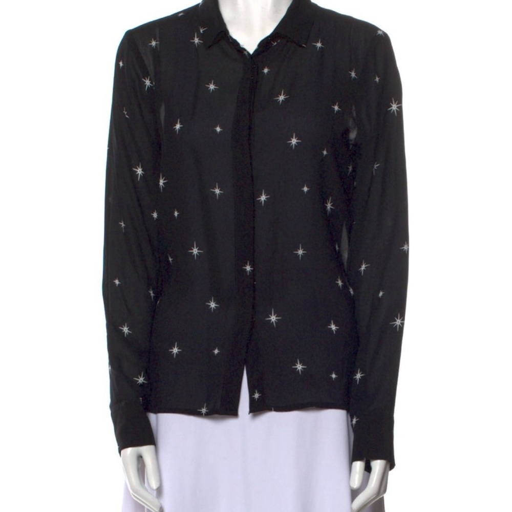 Reformation Black Button Down Shirt
